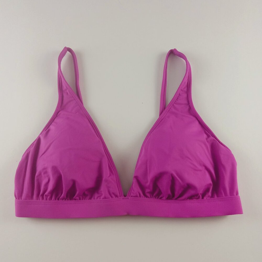 Amavi Tall Triangle Bikini Top Women's Size Large Orchid Purple Swimsuit